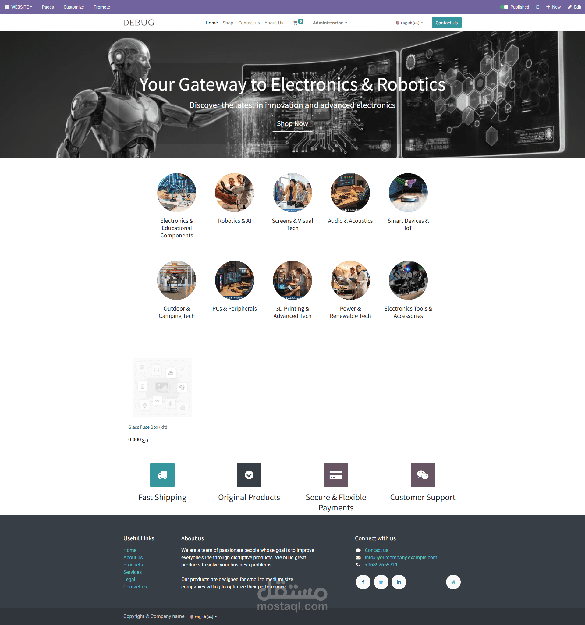 (DEBUG) Odoo website