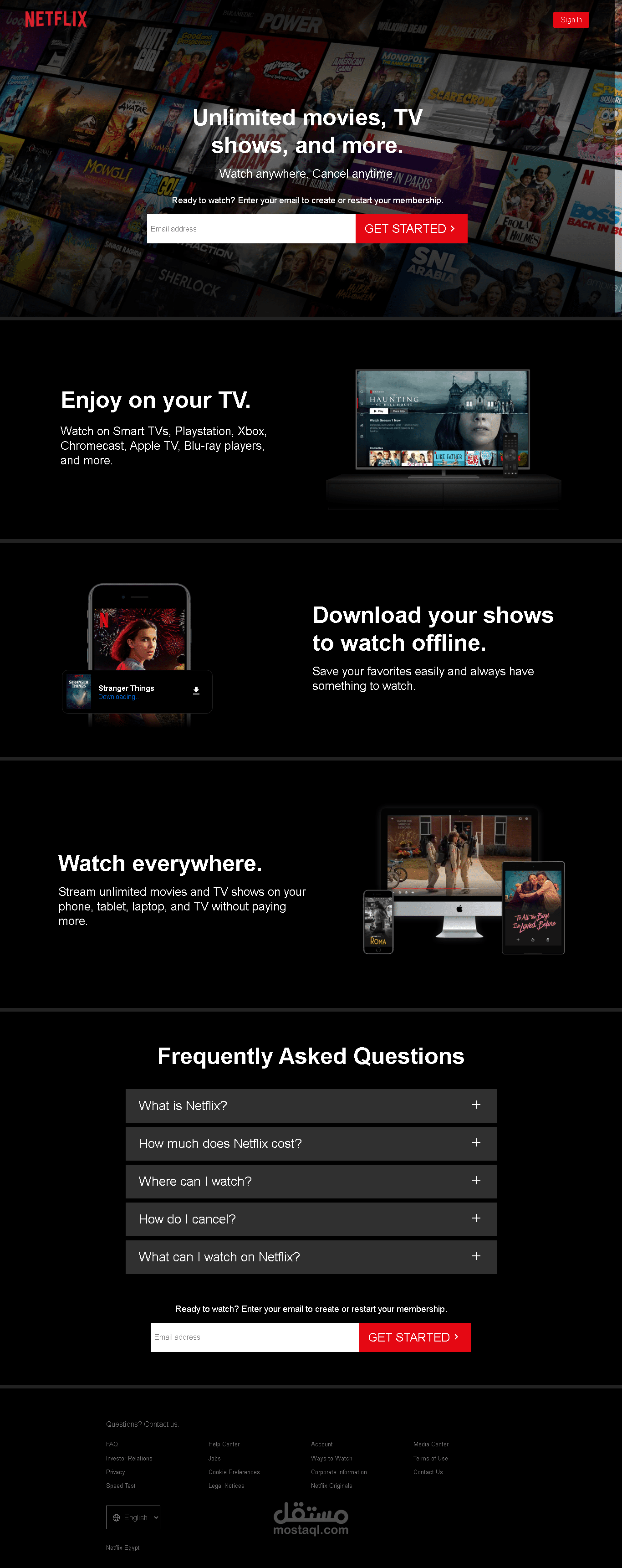 محاكاة موقع نيتفلكس