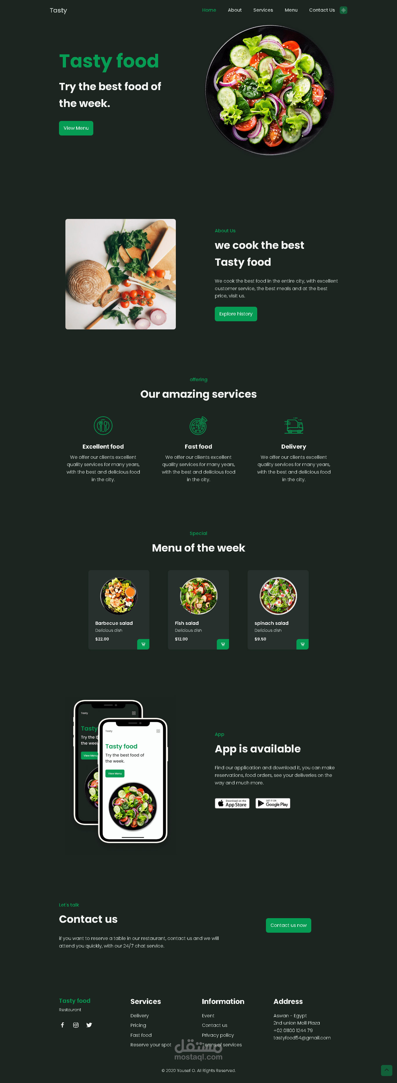 موقع مطعم Tasty