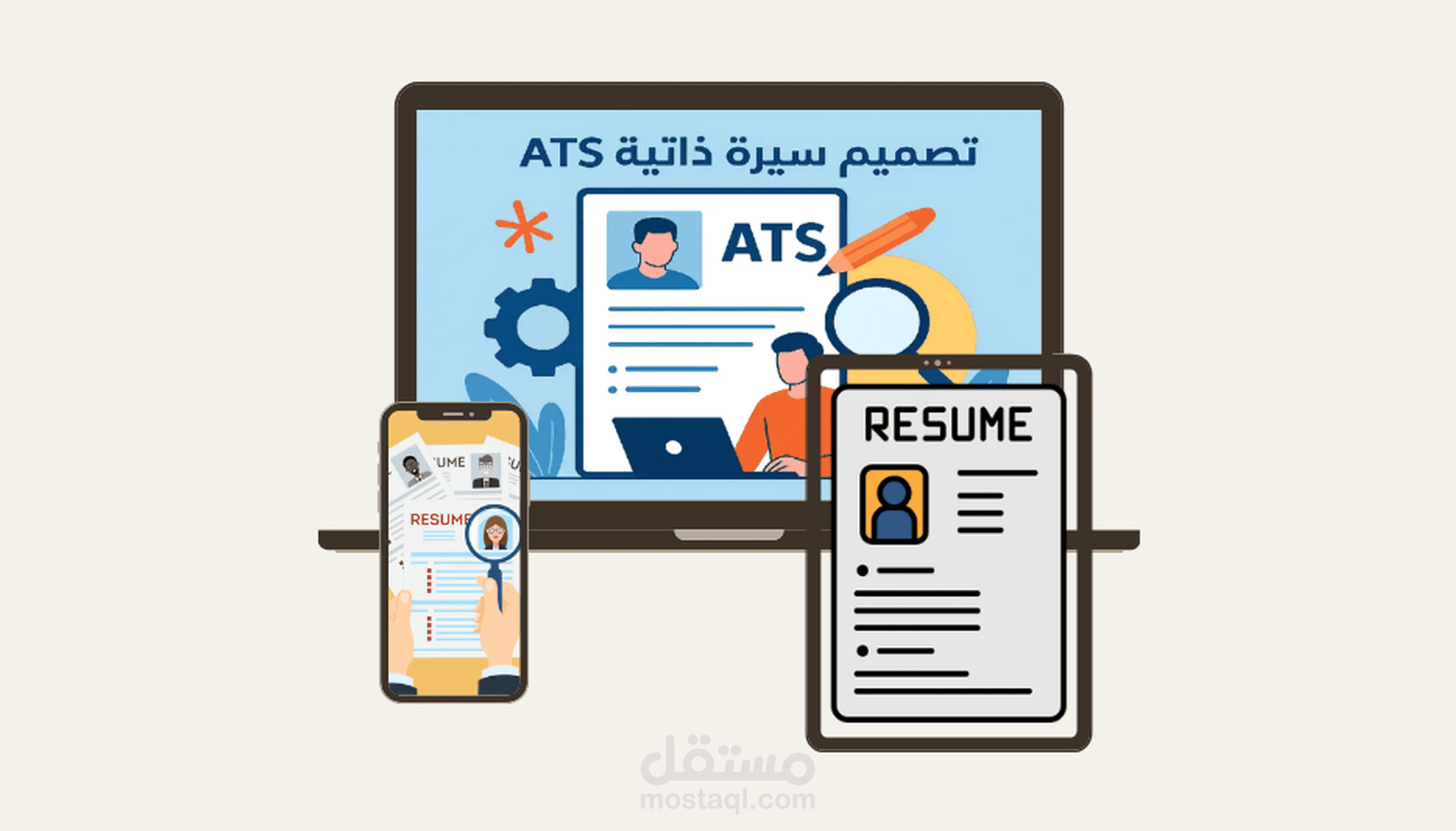 سأصمم لك سيرة ذاتية احترافية متوافقة مع ATS تزيد فرص قبولك