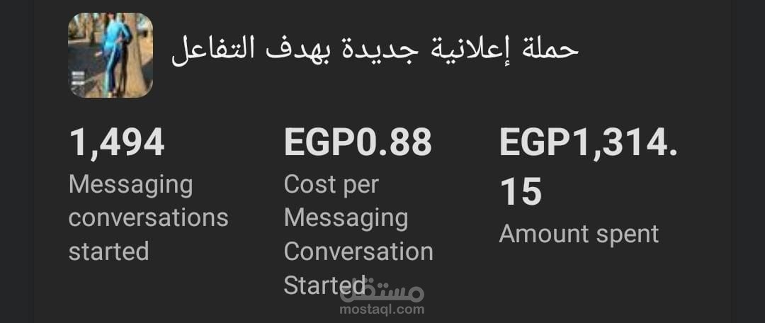نتائج اعلان ملابس علي الفيسبوك