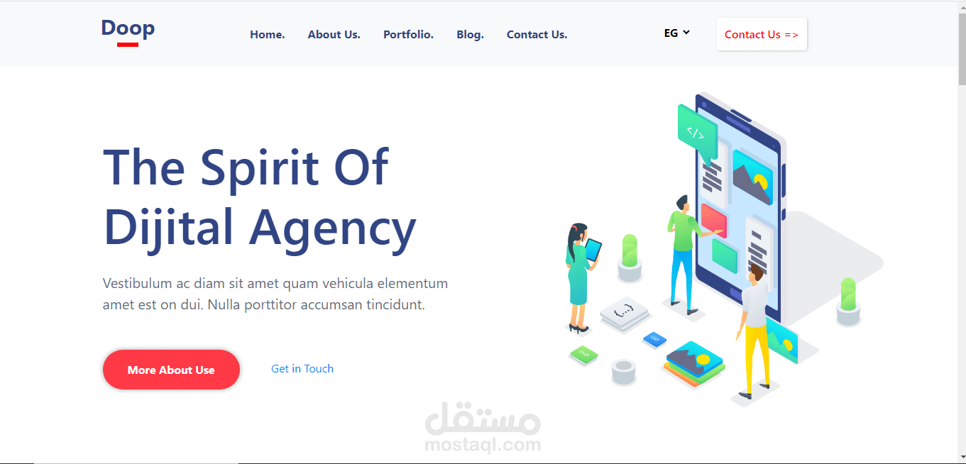 simple landing page