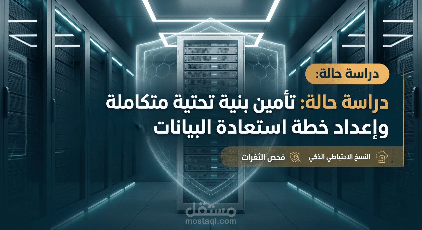 تأمين البنية التحتية وإعداد خطة استعادة البيانات وحماية البيانات من الاختراق