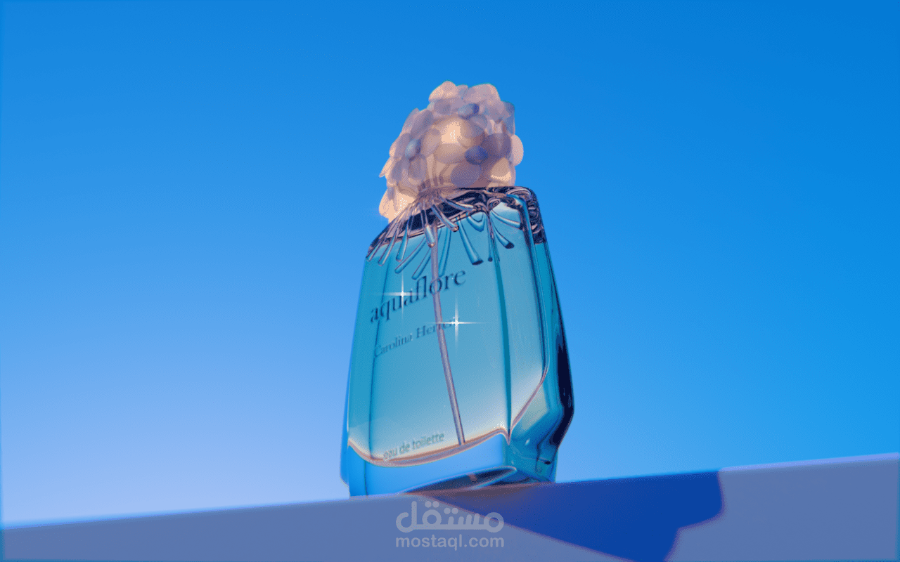 تصميم ثلاثي الأبعاد لعبوة برفيوم