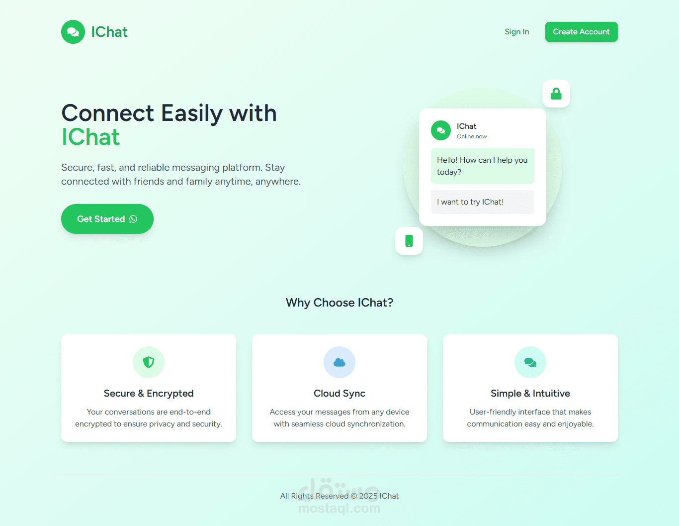 دردشة فورية - IChat - RealTime Chat