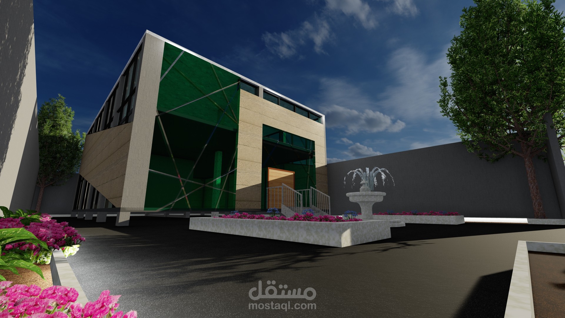 تصميم واجهة مبنى اداري