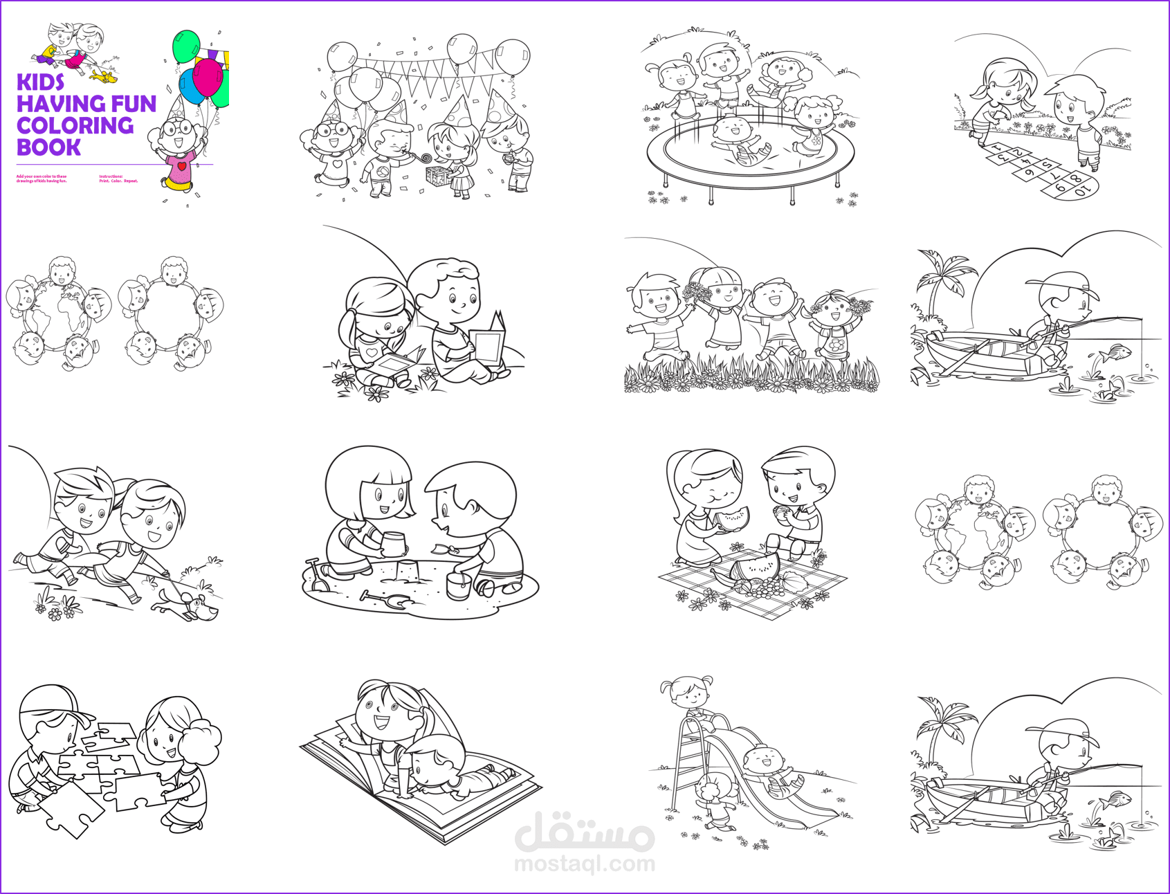 power point presentation : collection of kids white board activities
