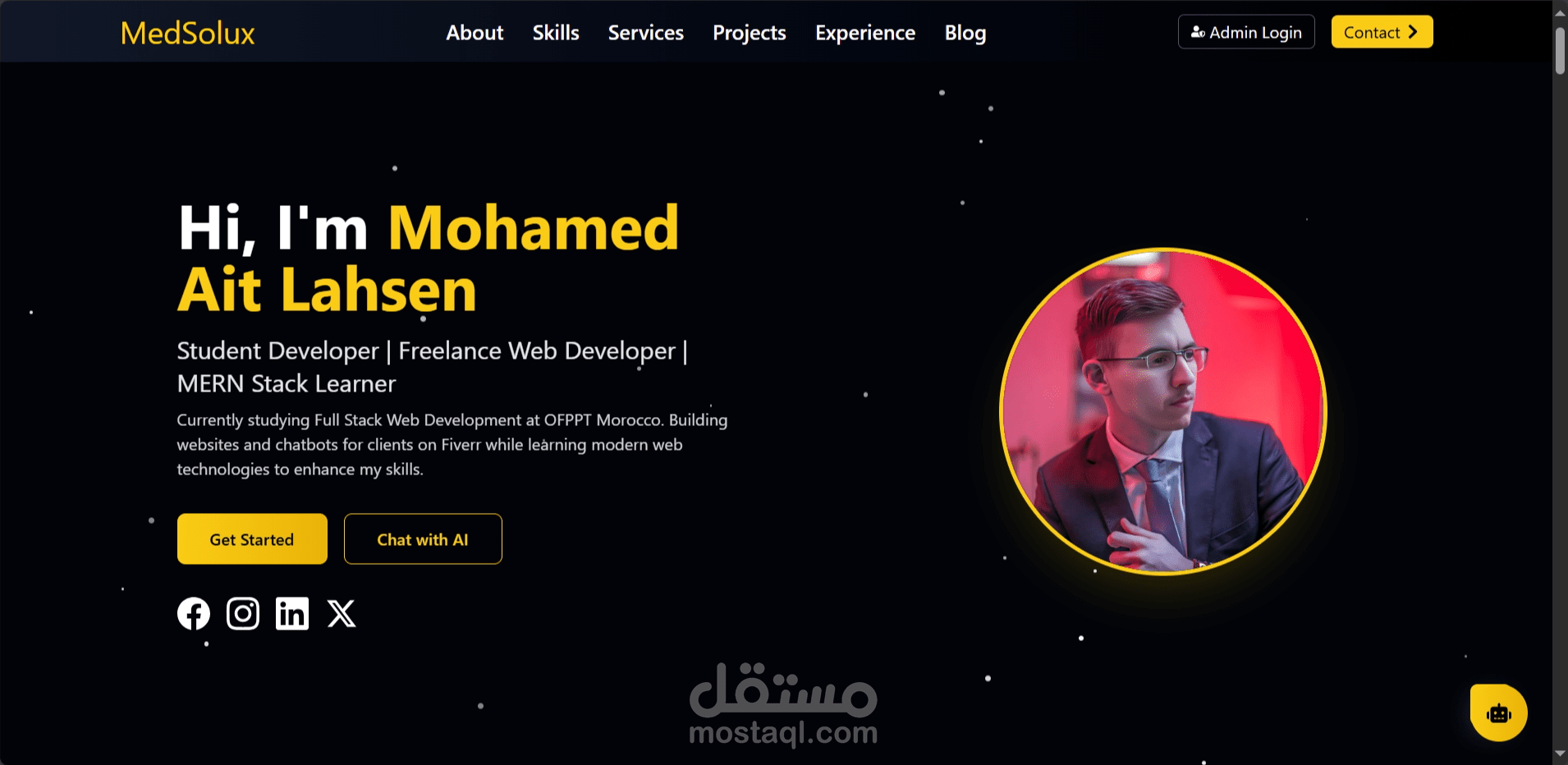 موقع تعريفي احترافي