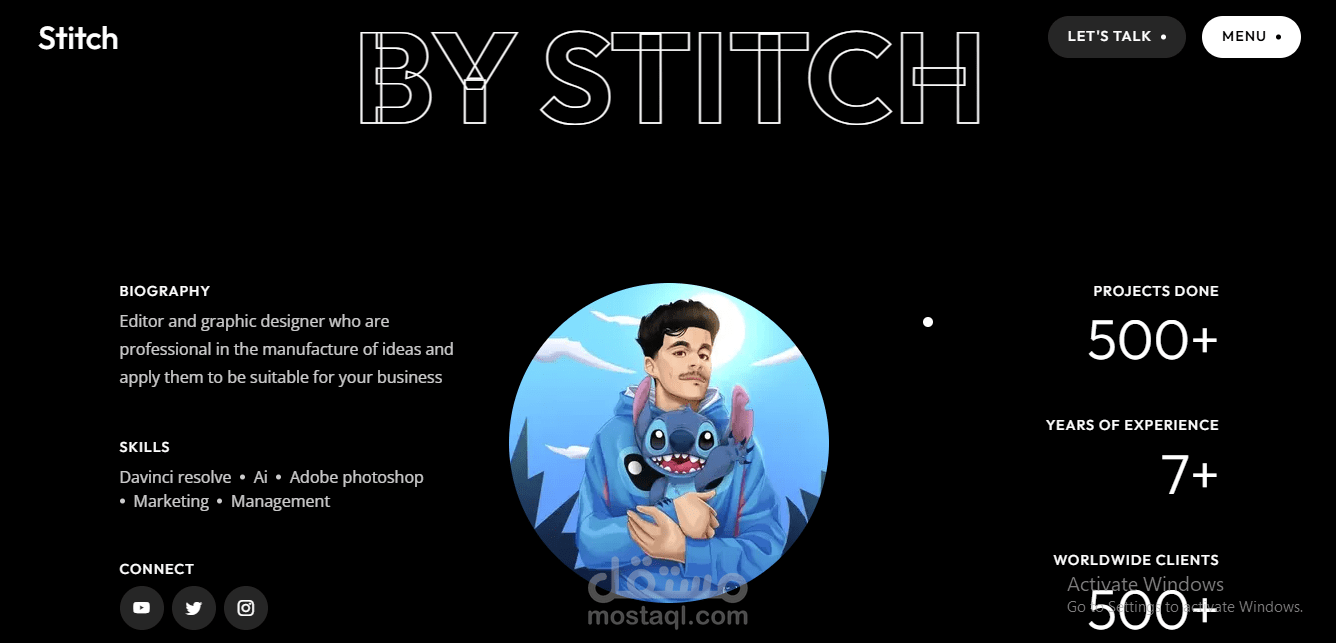 بروتفوليو لصانع محتوى