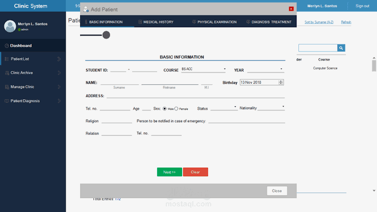 Clinic management application