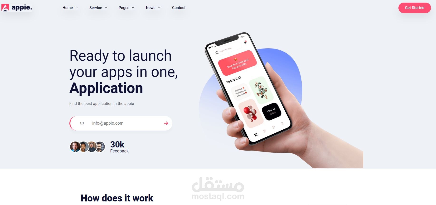 landing page