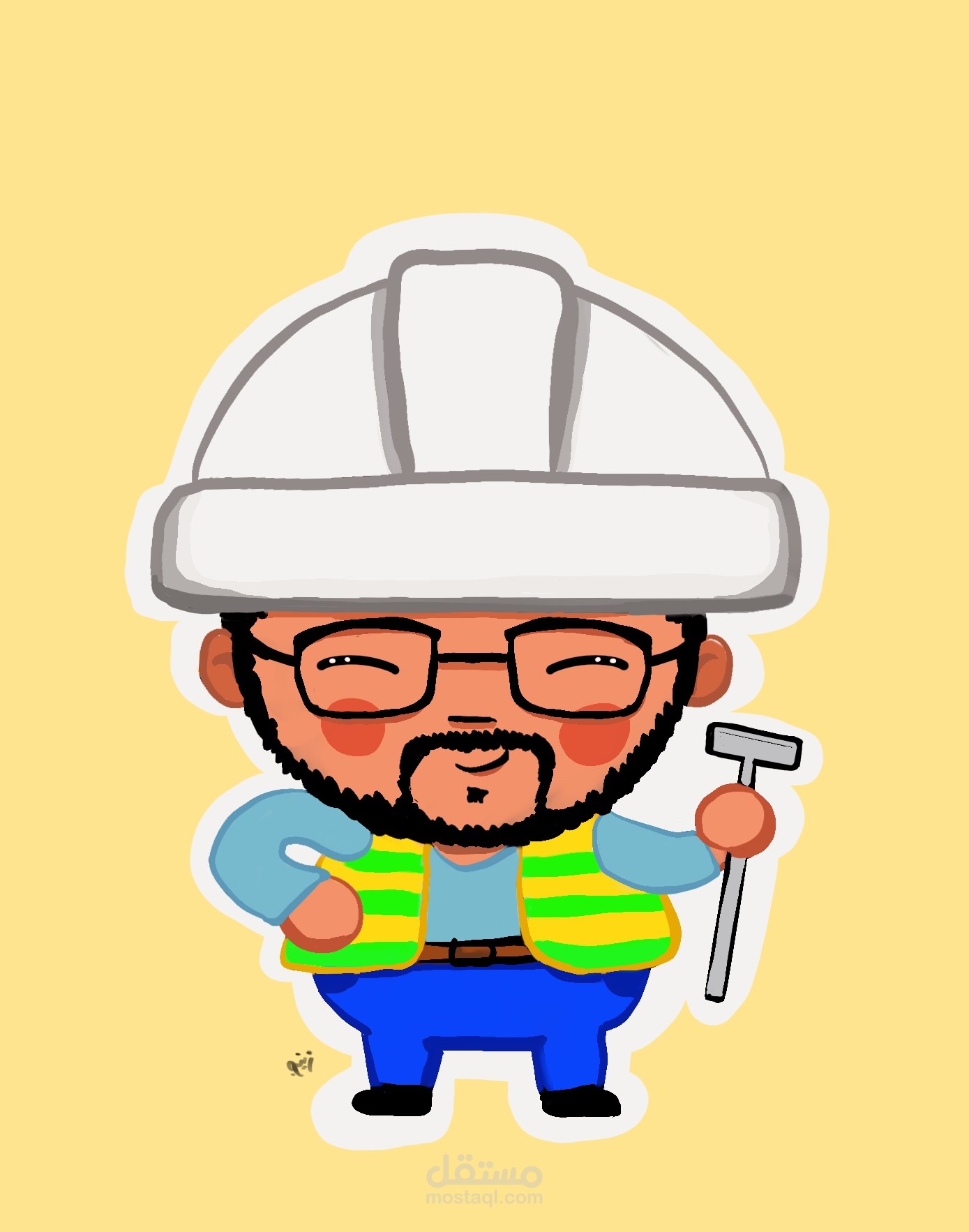 صورة كارتونية لمهندس