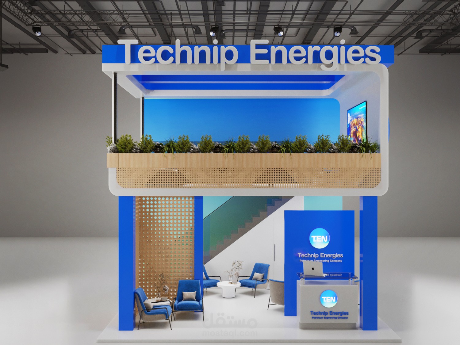 تصميم بووث booth لشركة بترول بمعرض egyps للبترول