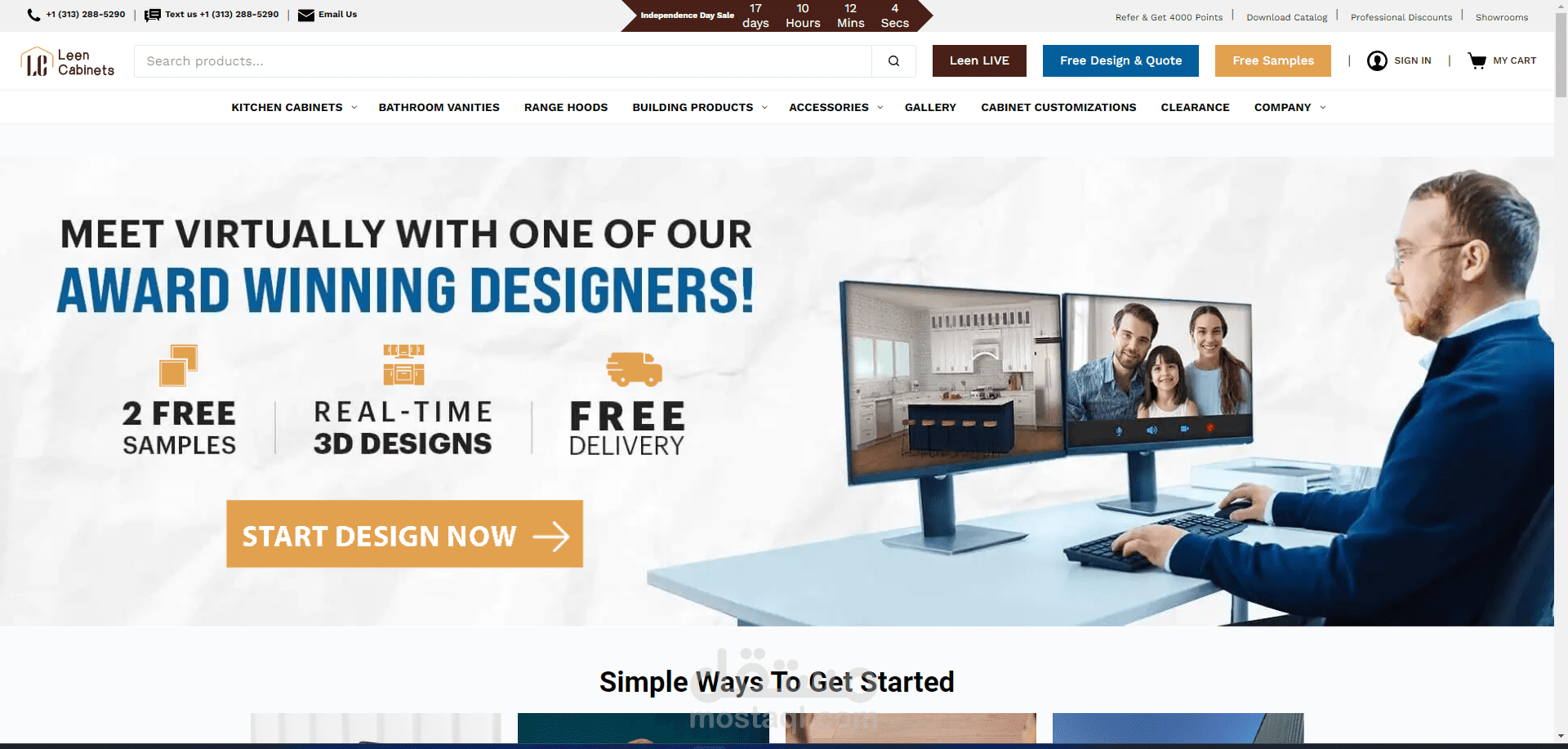 انشاء الموقع الالكتروني leencabinets.com