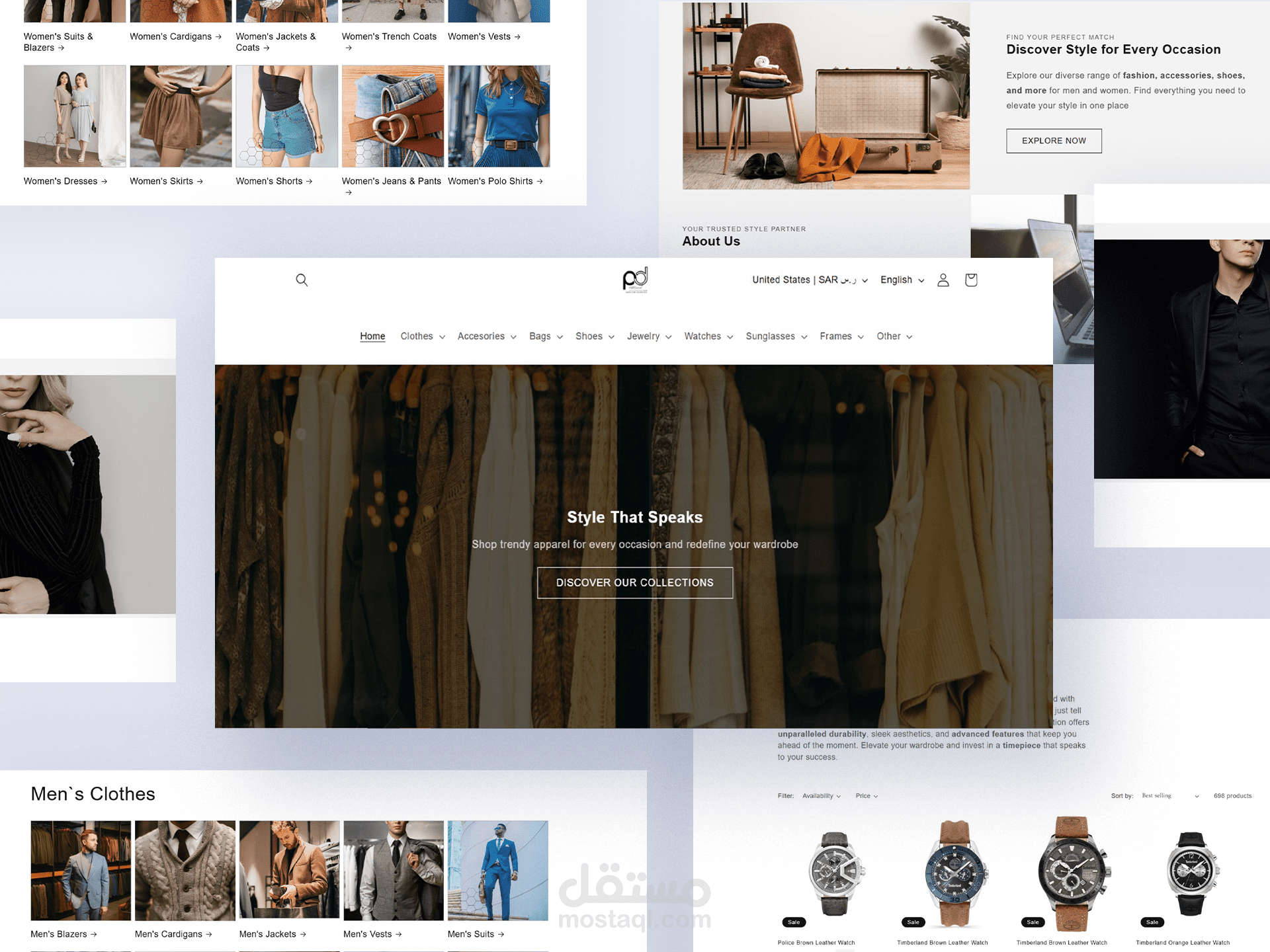 تصميم وتطوير متجر دروب شيبينغ باسم "66Brand" على Shopify