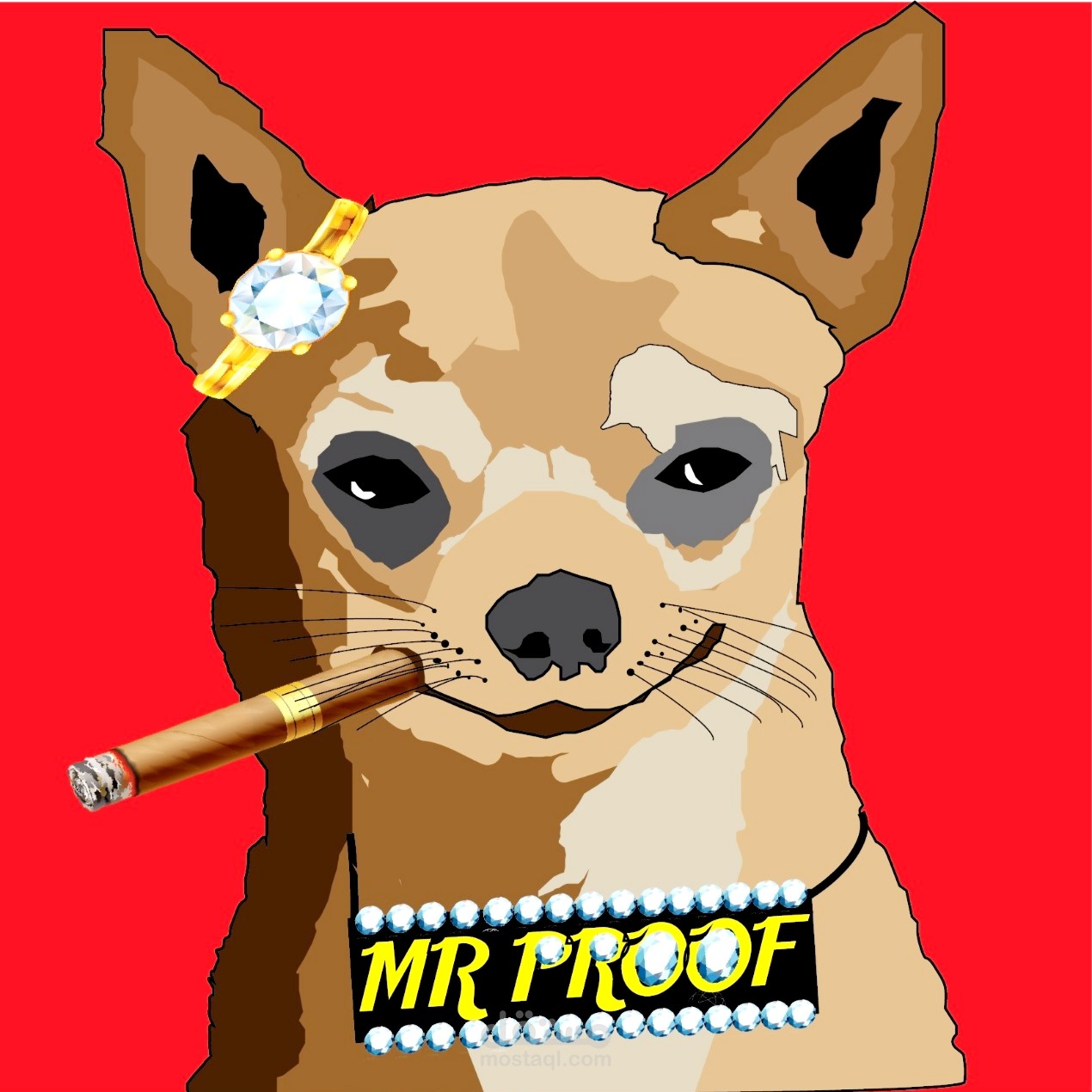 تصميم ثنائى الابعاد شخصية كرتونية Rich dog ( MR: PROOF )