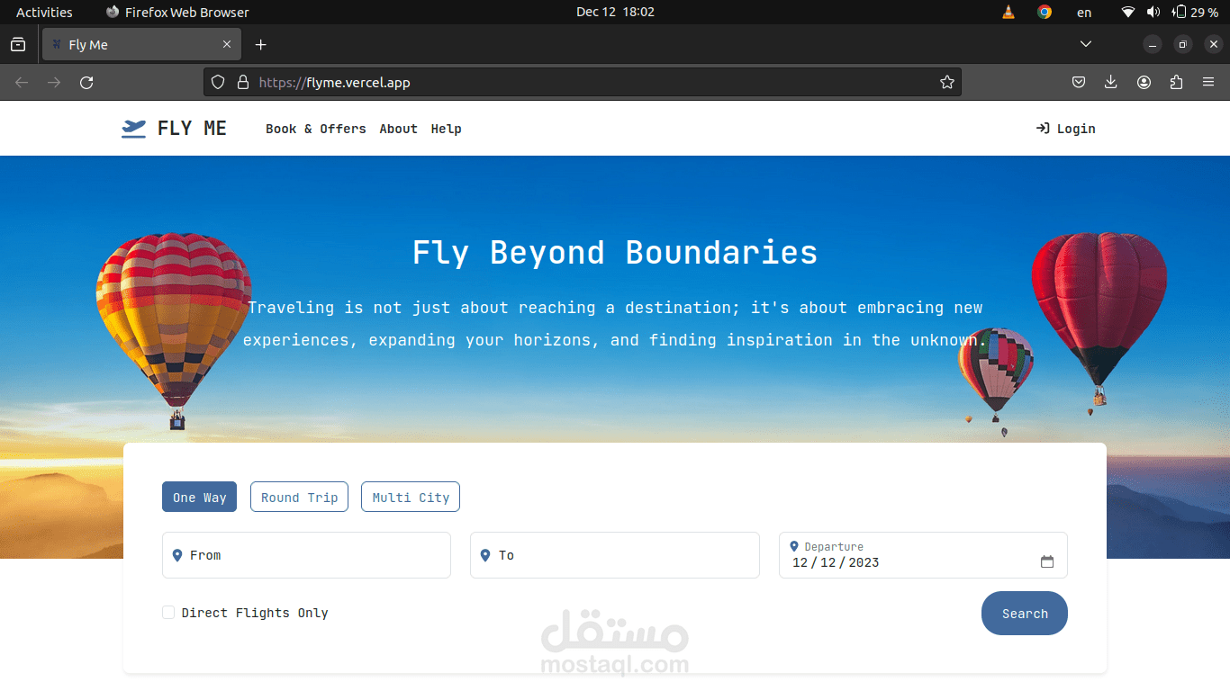 https://github.com/osamamagar/FlyMe