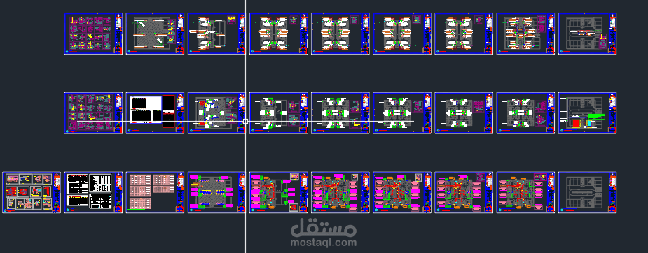 تصميم مخططات التكييف والاعمال الصحية لعمارة سكنية بالسعودية