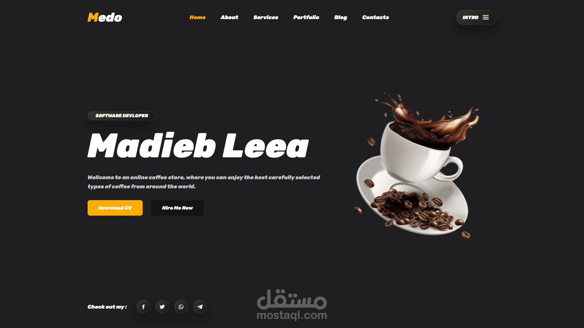 تصميم واجهة موقع ويب