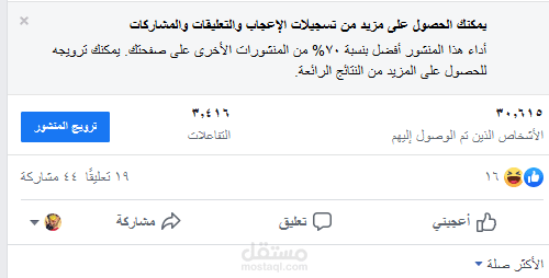 نتائج حملة اعلانية بالفيسبوك عن طريق عمل مشاركات للمنشور بالجروبات دون اعلان ممول