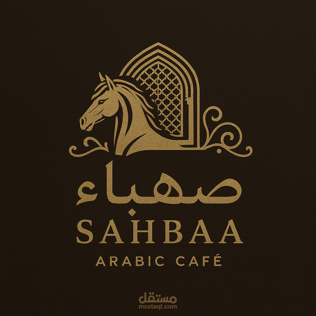 تصميم شعار فاخر لمقهى شباك عربي أصيل – “صهباء”