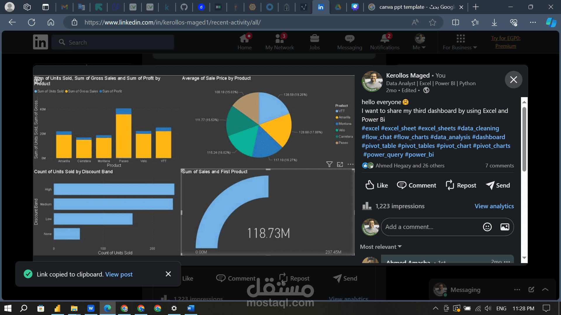 Making a Dashboard using Power BI