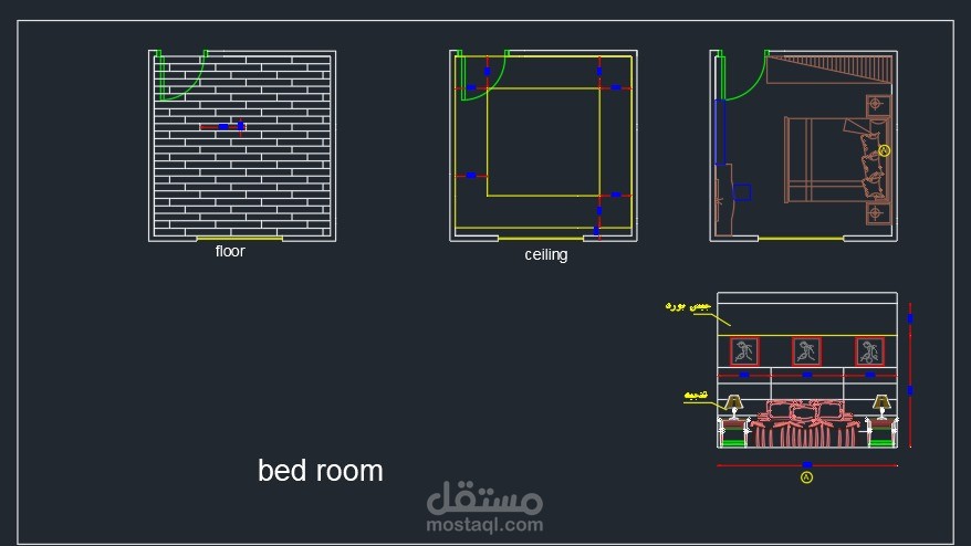 شوب دروينج معماري علي الاوتوكاد تنفيذي من صور ماكس