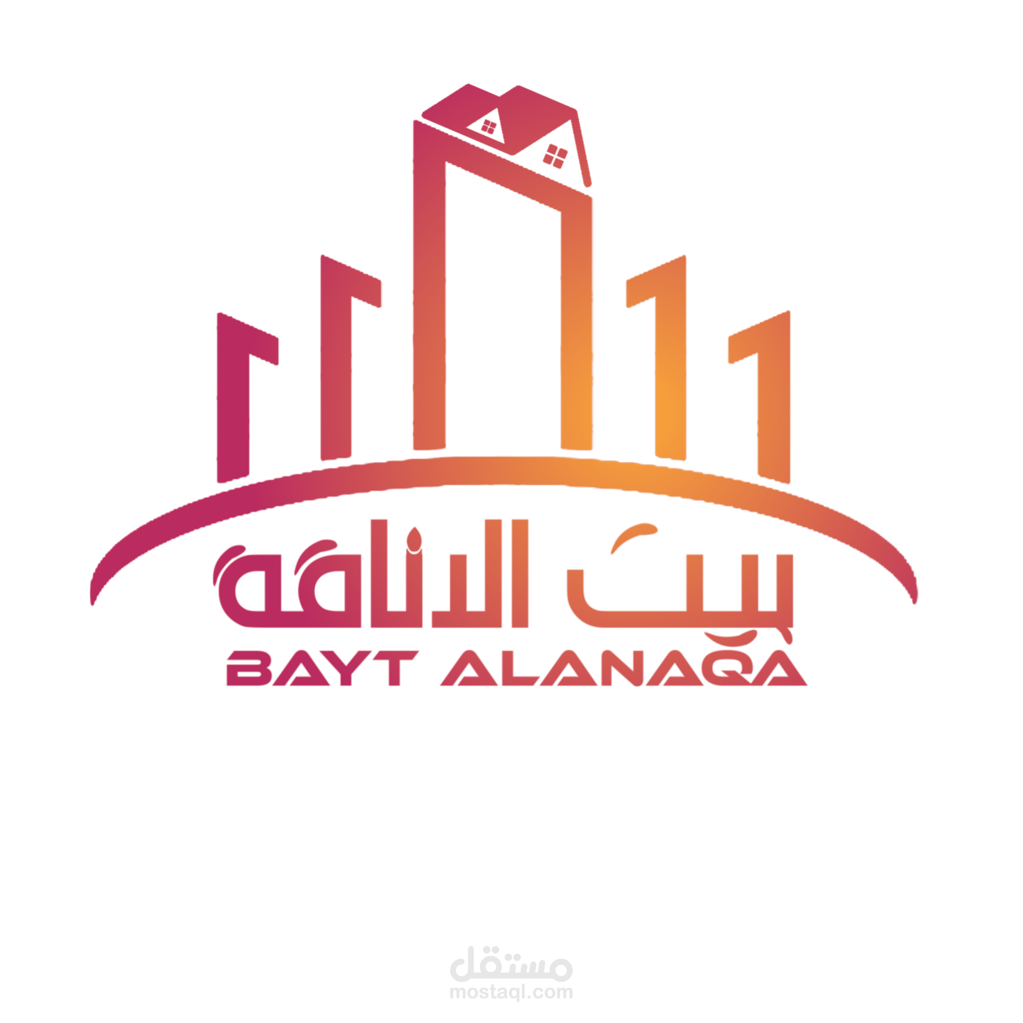 لوجو شركه تصاميم معماريه قبل التلوين النهائي