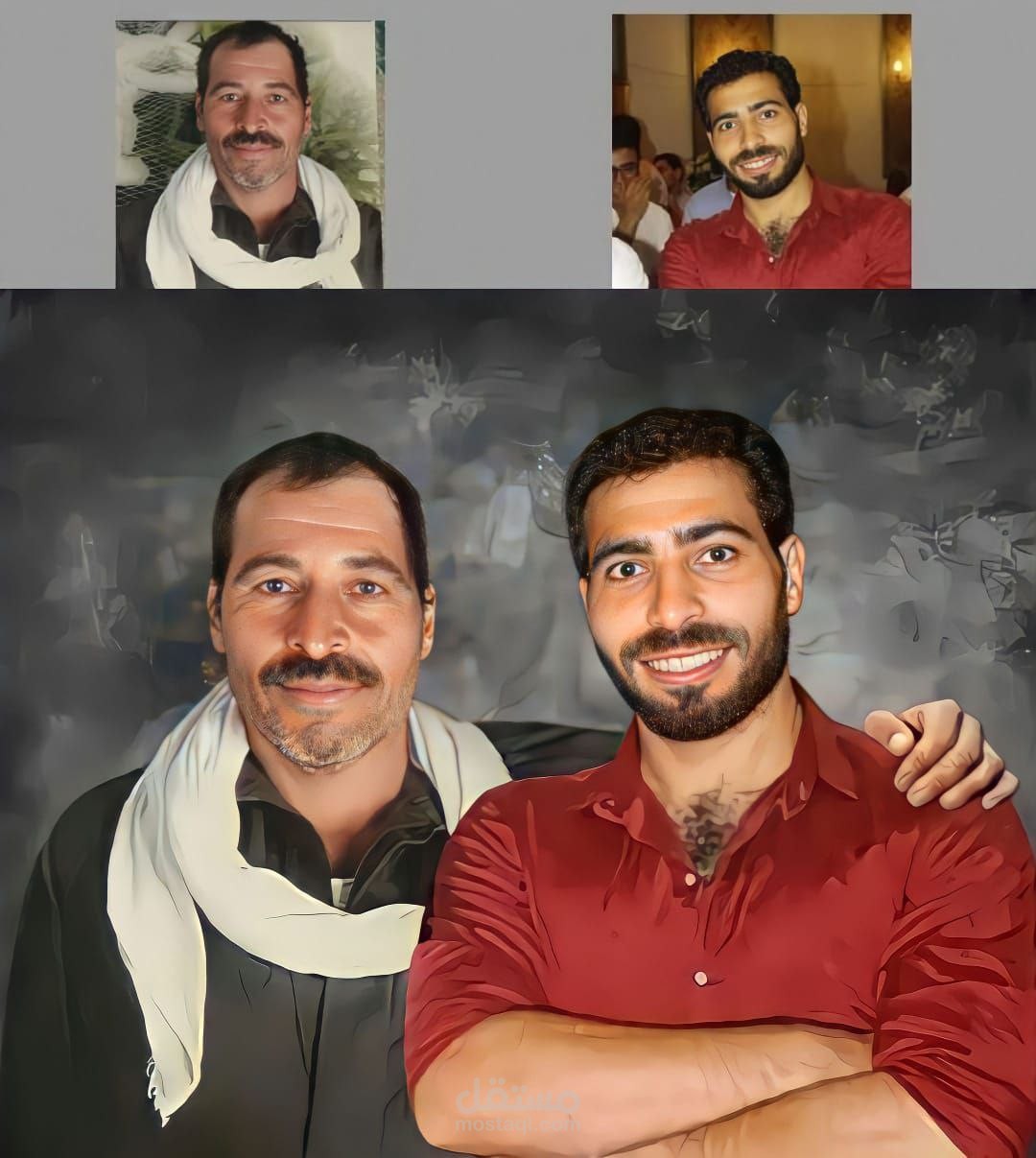 دمج الاشخاص من صور مختلفه في صوره واحده مع اضافه خلفيه من اختيارك