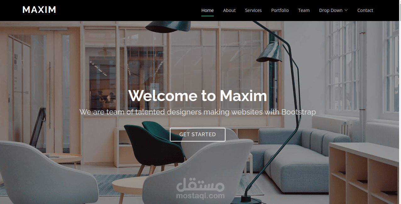 انشاء موقع اكترونى باستخدام bootstrap Html css