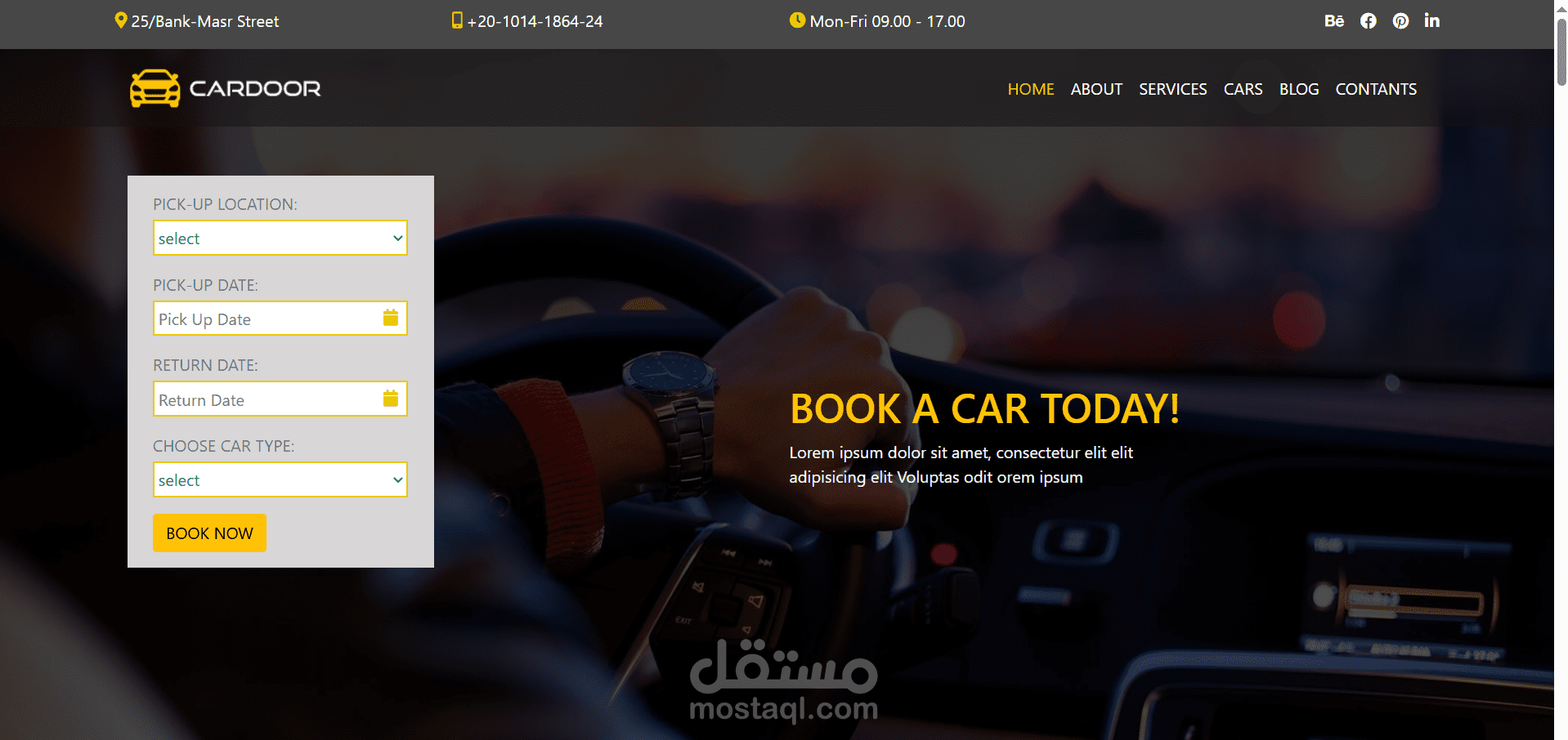 CarDoor تطبيق عملى على لغات ( Html - Css )