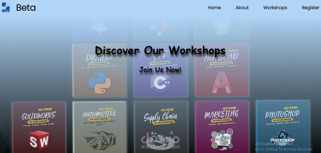 Beta Courses website