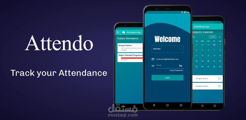 Graduation Project ( Attendo ) and Dashboard - مشروع التخرج