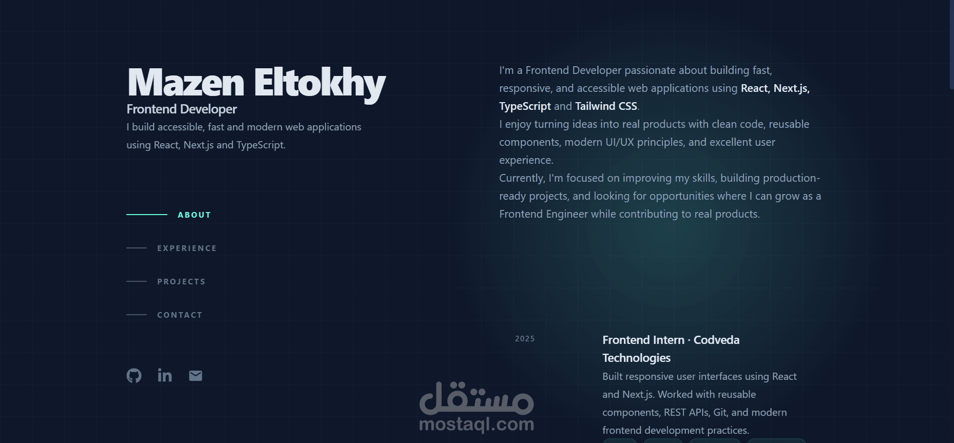 Personal Portfolio Website | Front-End Developer