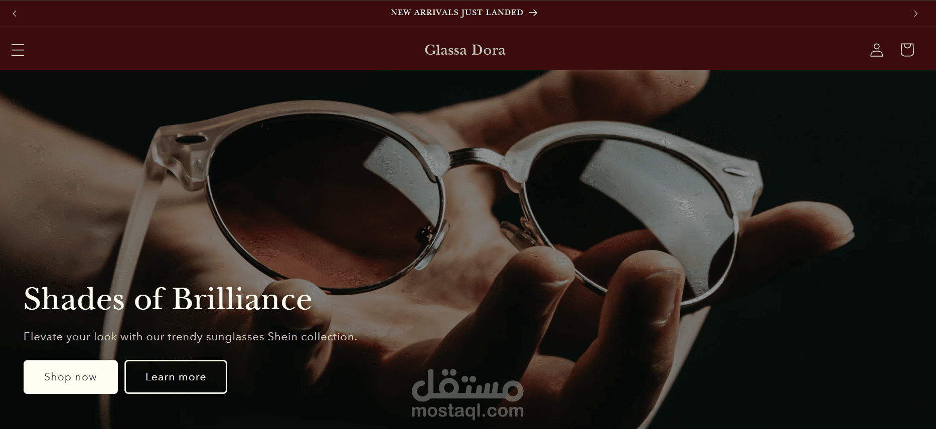 متجر الكتروني للنظارات