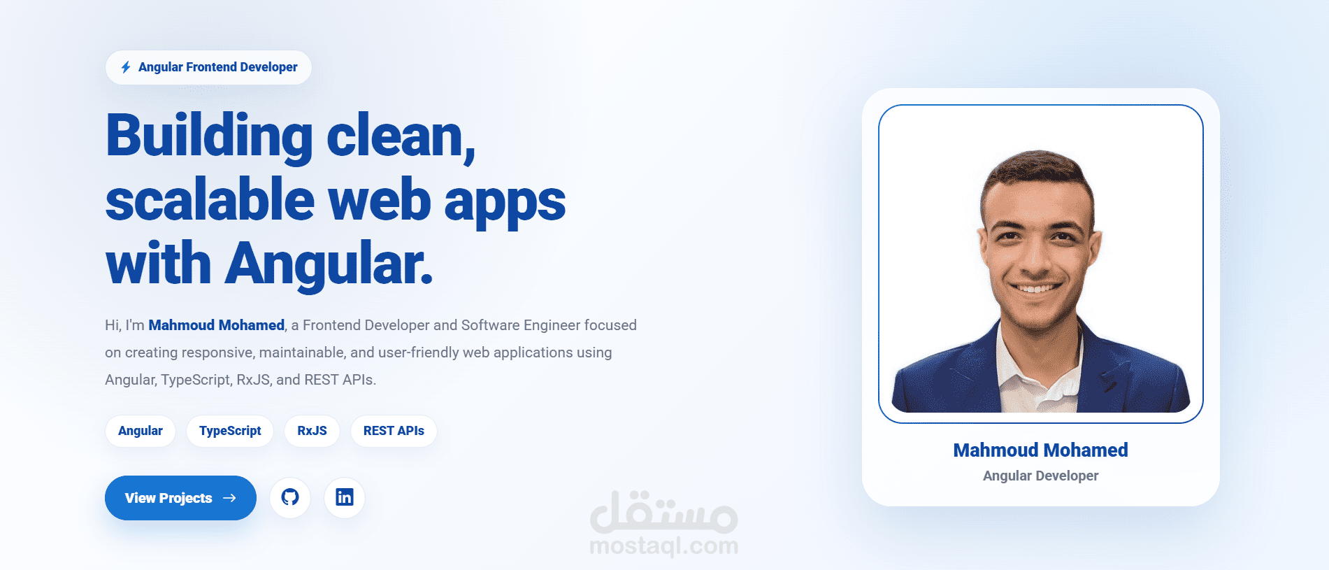 إنشاء موقع Portfolio شخصي احترافي باستخدام Angular
