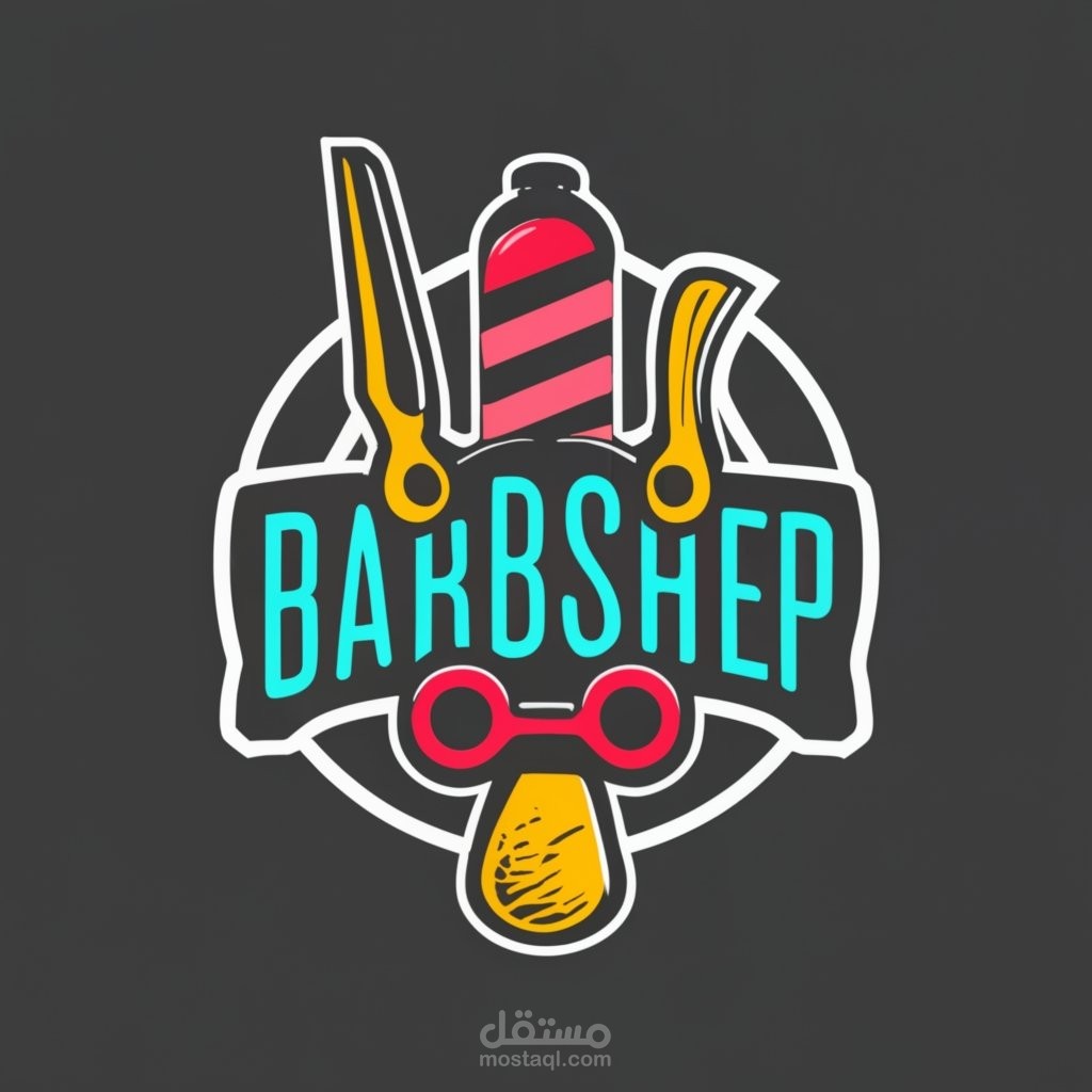 تصميم شعار رائع و أنيق لصالون حلاقه