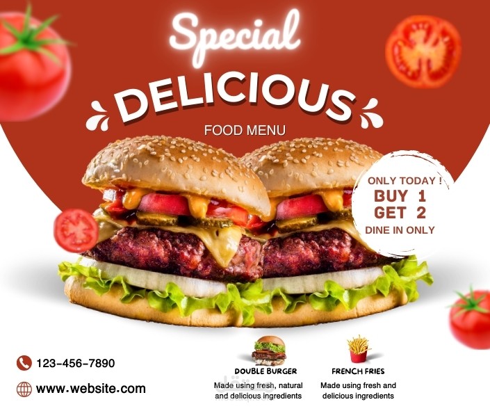 Social media post design [hamburger]