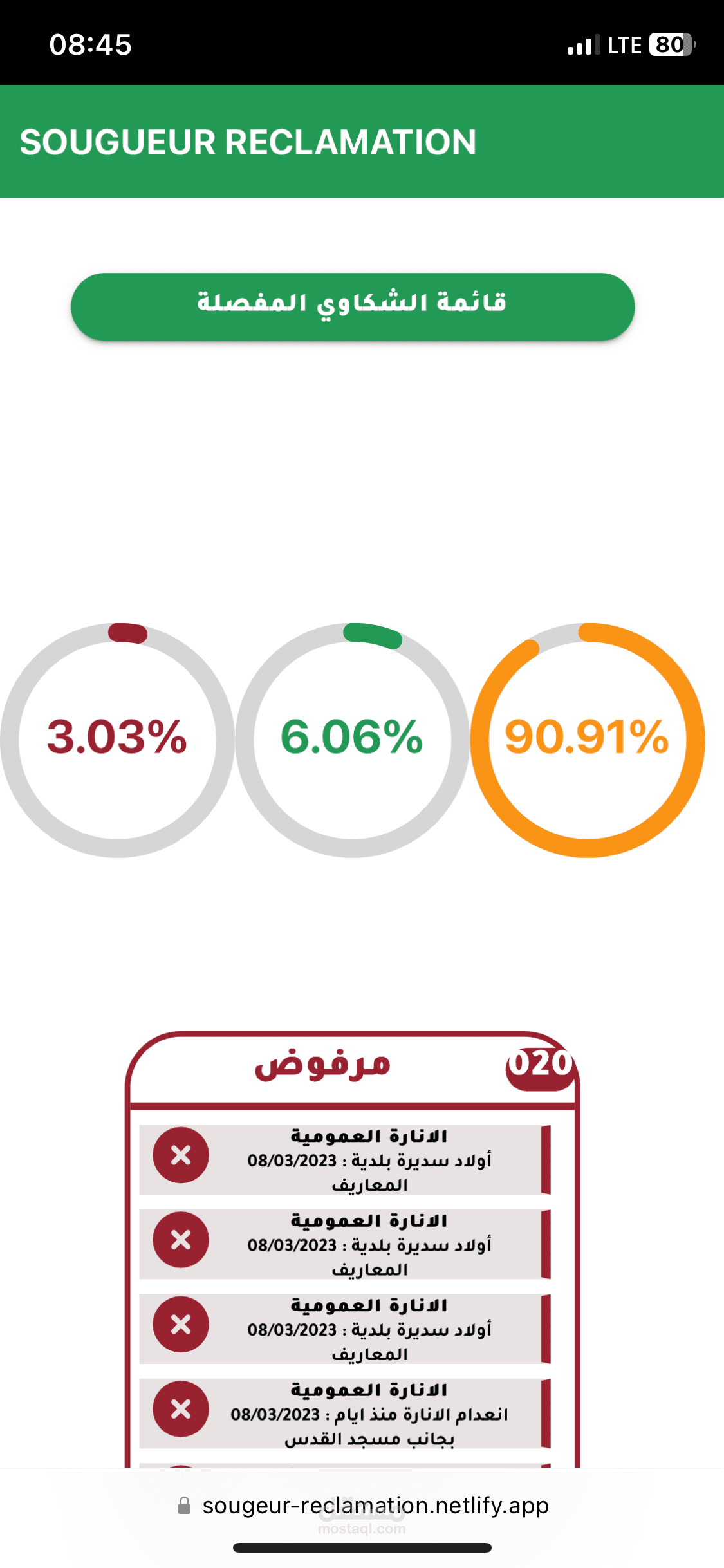 موقع شكاوي لصالح بلدية