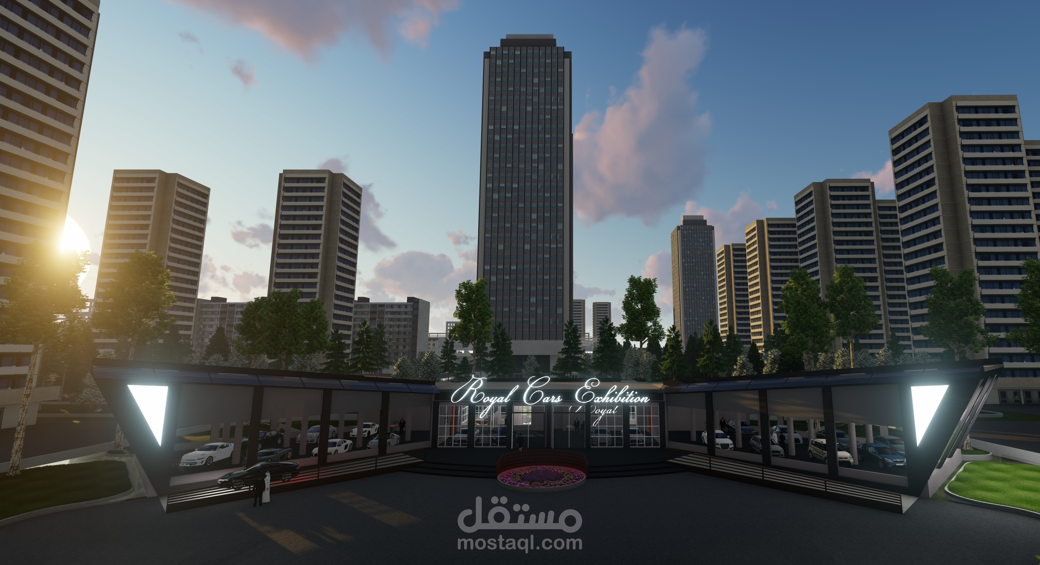تصميم معرض سيارات في الجمهورية العربية السورية