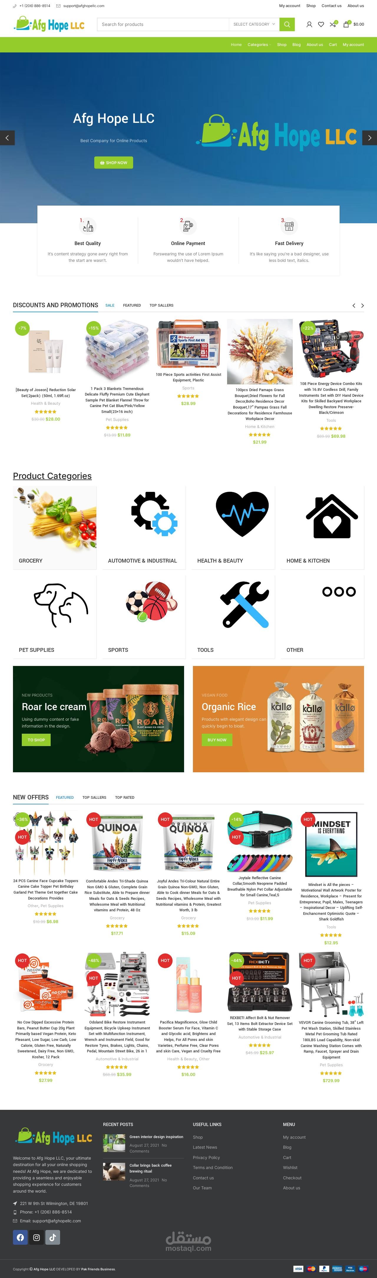 Afg Hope LLC Website