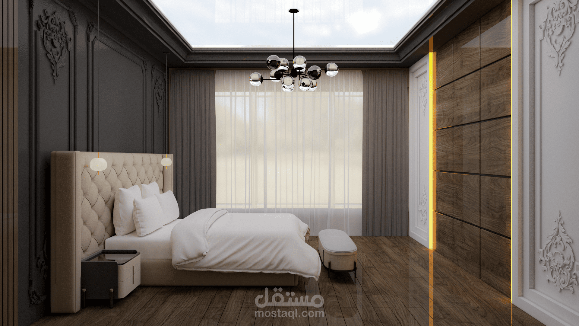 تصميم داخلي لغرفة نوم