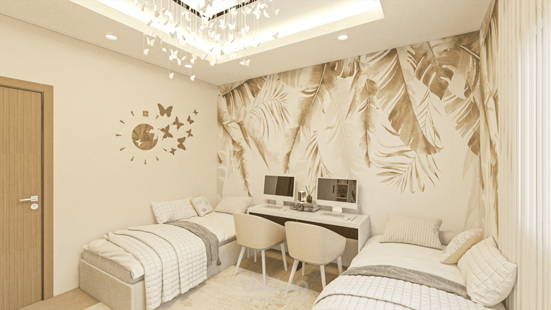 تصميم داخلي لفراغ غرفة نوم أطفال