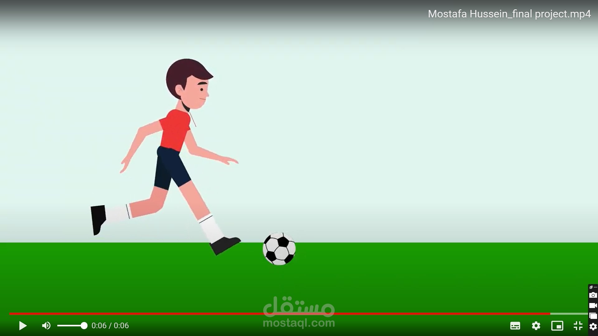 تحريك شخصية لاعب كرة قدم 2D