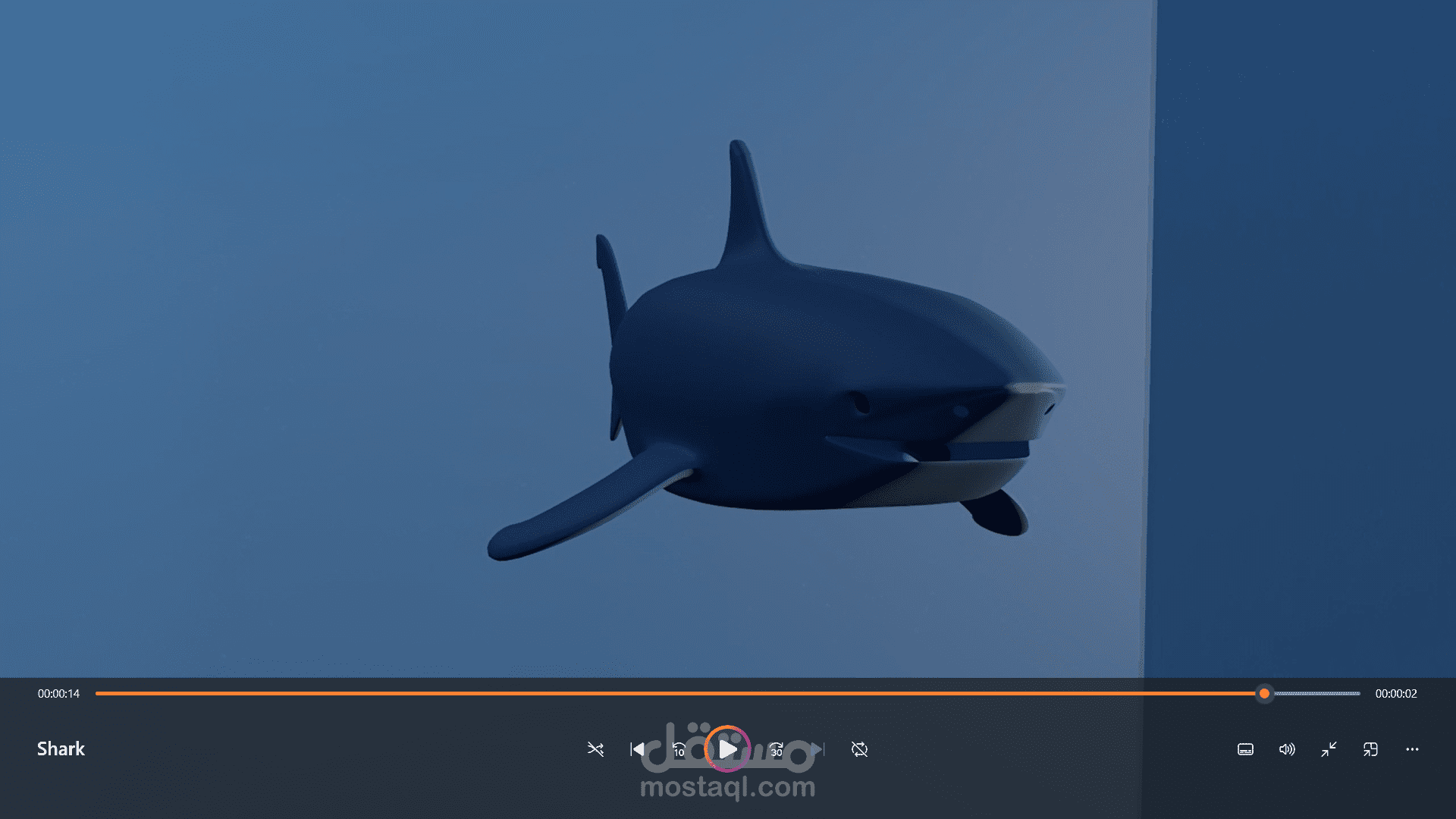 تصميم 3D  لسمكة قرش