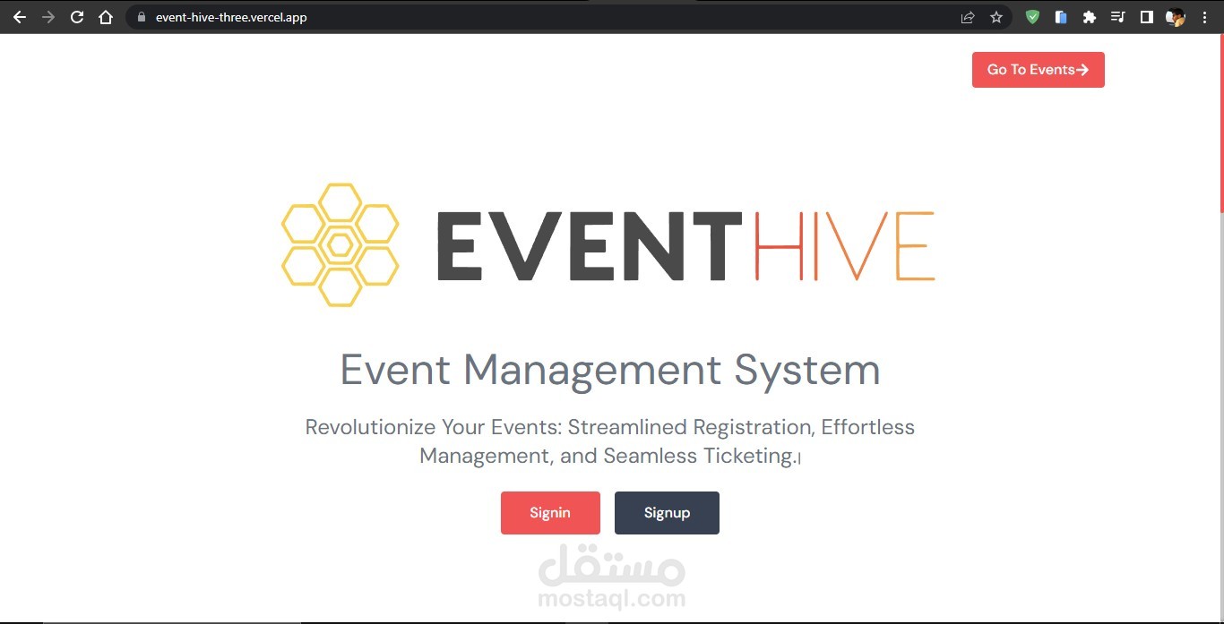 Event Hive web app