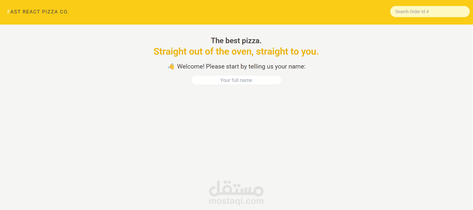Fast React Pizza – تطبيق طلب بيتزا أونلاين