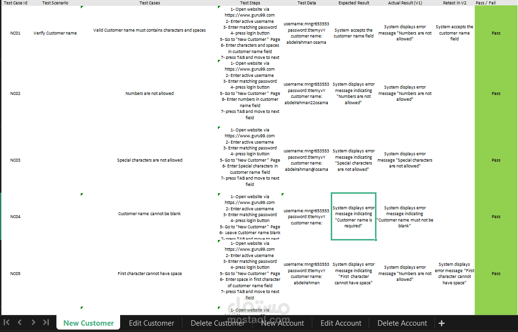 testing a banking system