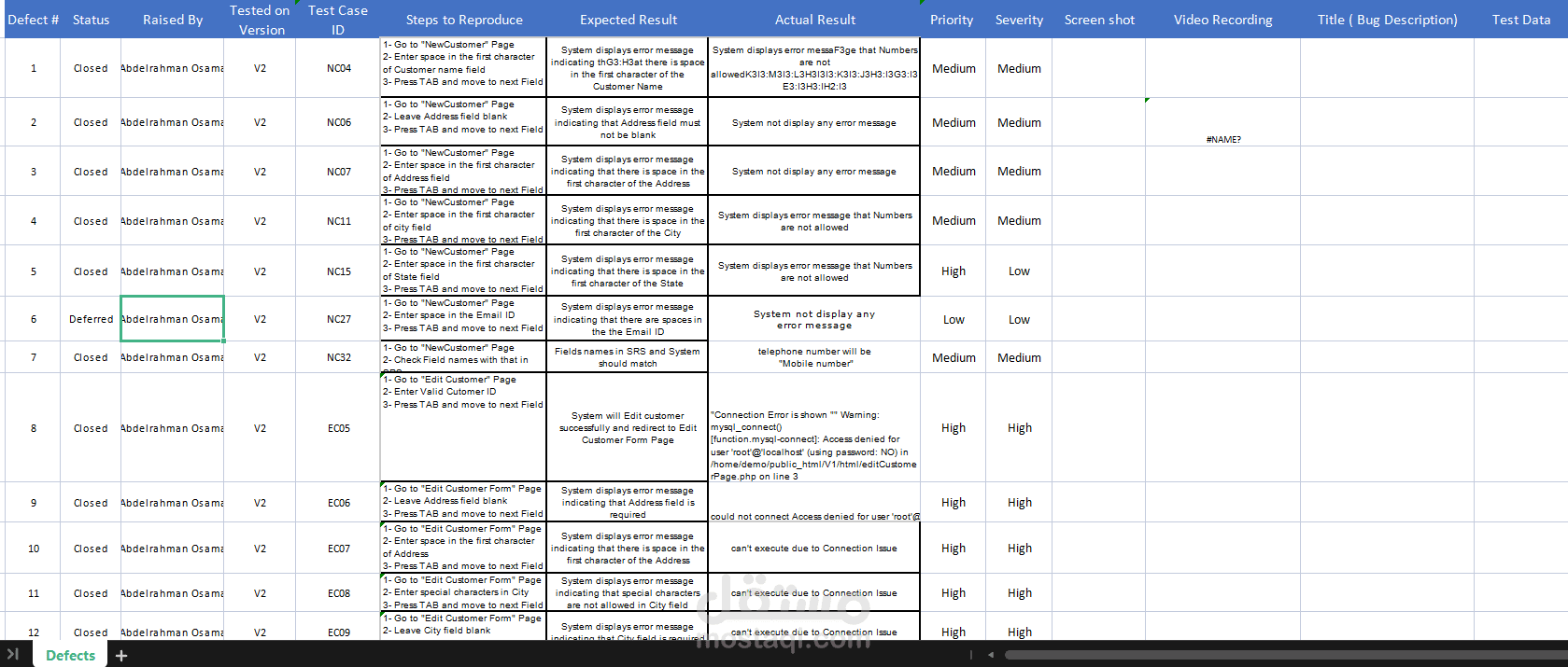 إدارة وتوثيق تقارير الأخطاء البرمجية