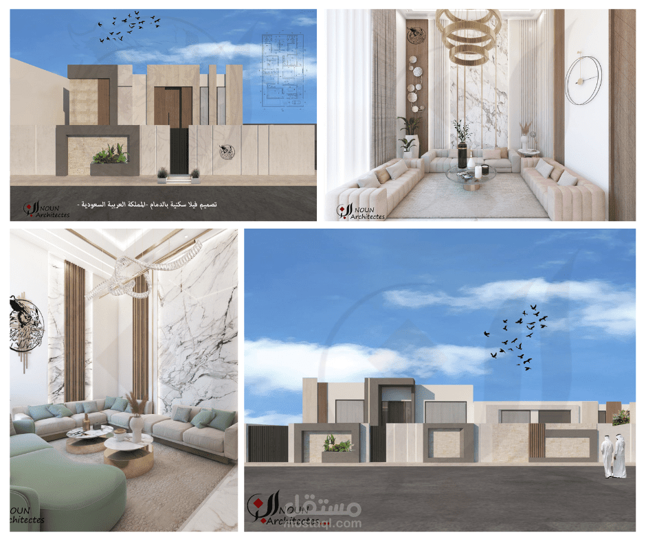 تصميم فيلا راقية عصرية بالمملكة العربية السعودية